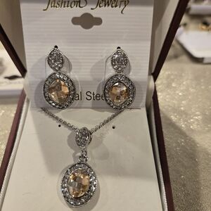 Elegant Silver and Gold-Toned Jewelry Set